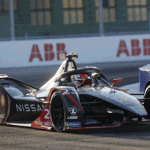 Nissan Formula E - R10 - Sebastien Buemi on track in Berlin. Photo Credit LAT -source copia